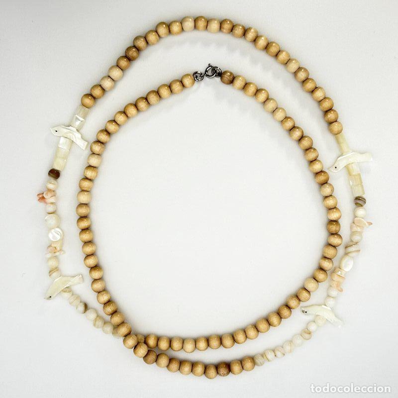 Joyeria: Collar bohemio de madera y n&aacute;car - Foto 1