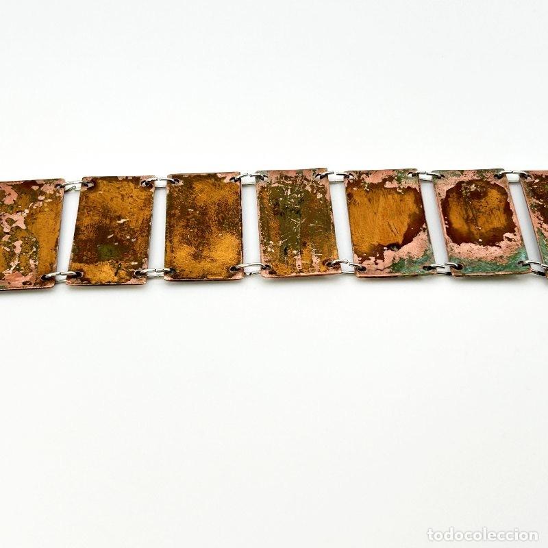 Joyeria: Pulsera de esmalte marr&oacute;n con dise&ntilde;o abstracto - Foto 6