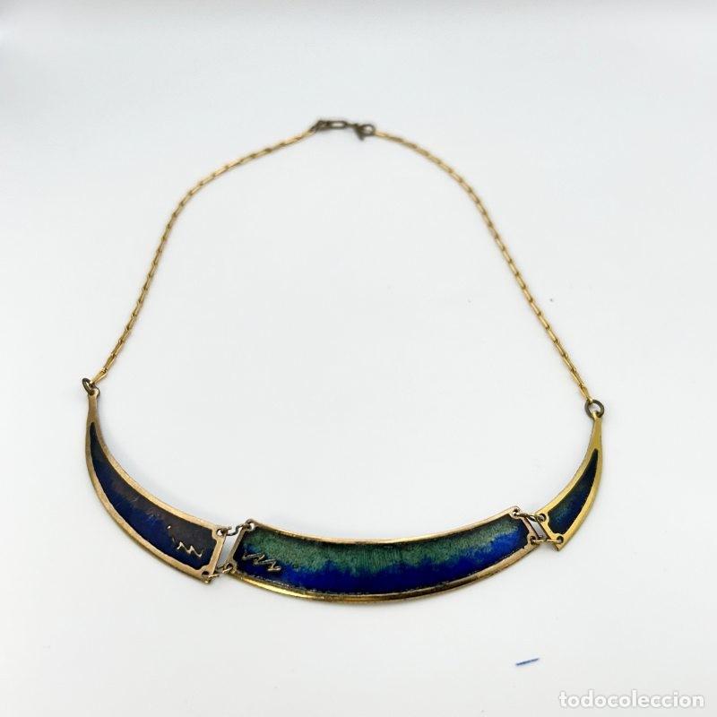 Joyeria: Collar esmaltado en tonos azul y verde - Foto 1