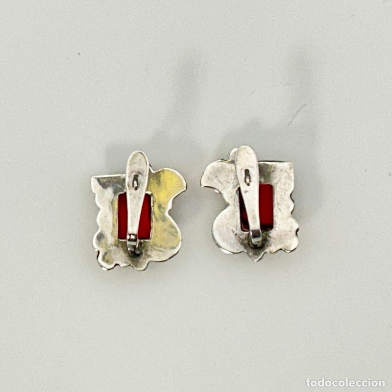Joyeria: Pendientes Modernistas en Plata, Oro y Rub&iacute; - Foto 4