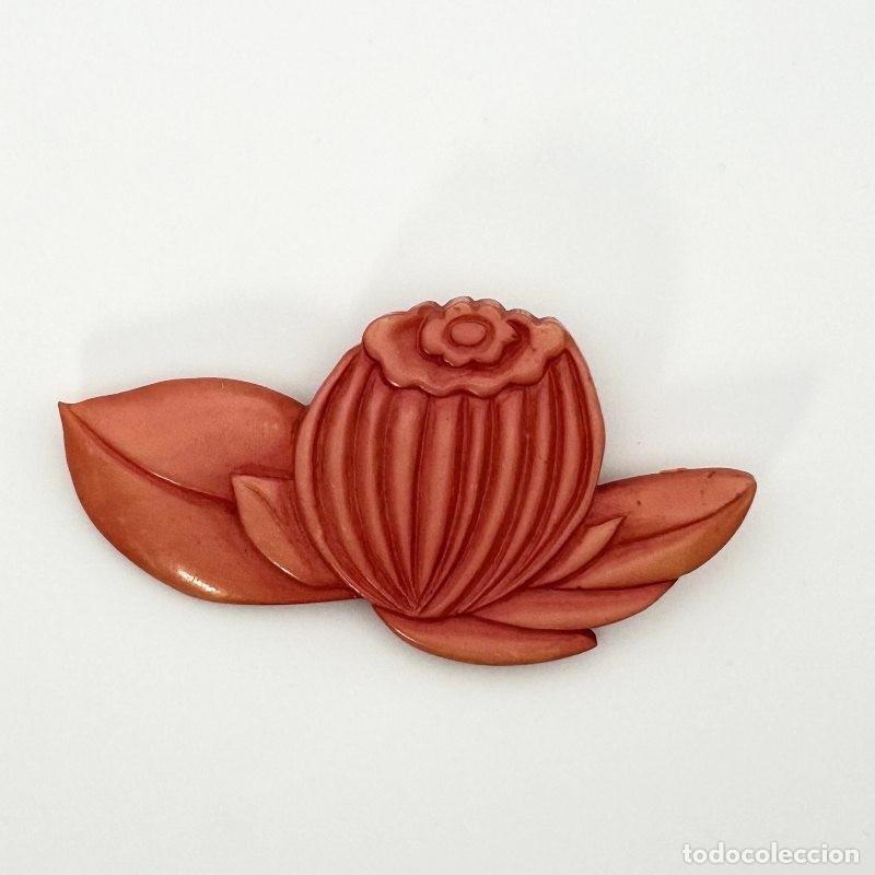 Joyeria: Broche en forma de flor color coral - Foto 3