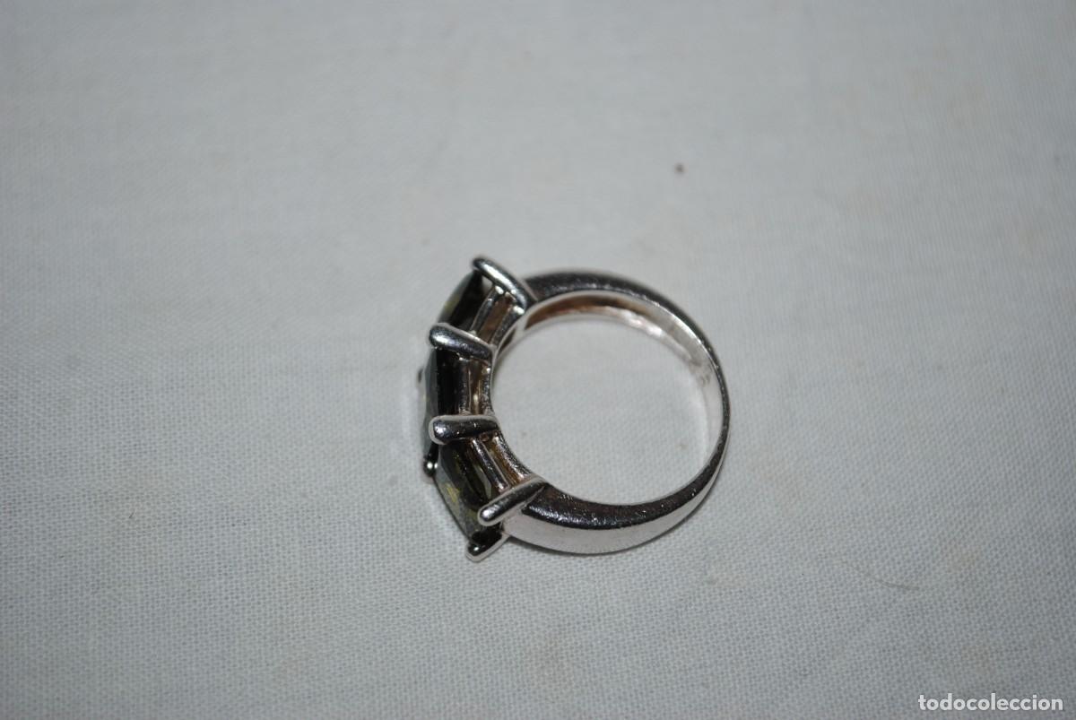 Joyeria: ANILLO DE PLATA CON TOPACIOS VERDES. - Foto 3
