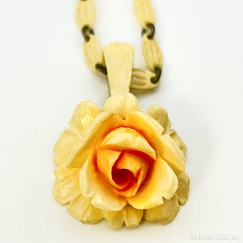 Joyeria: Collar de hueso con rosa tallada - Foto 2