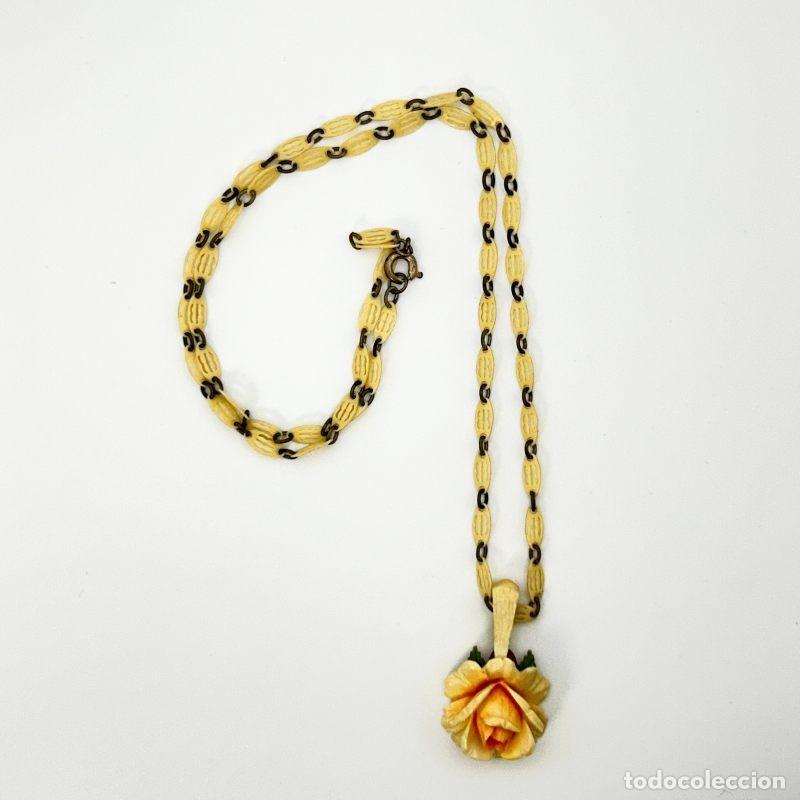 Joyeria: Collar de hueso con rosa tallada - Foto 3