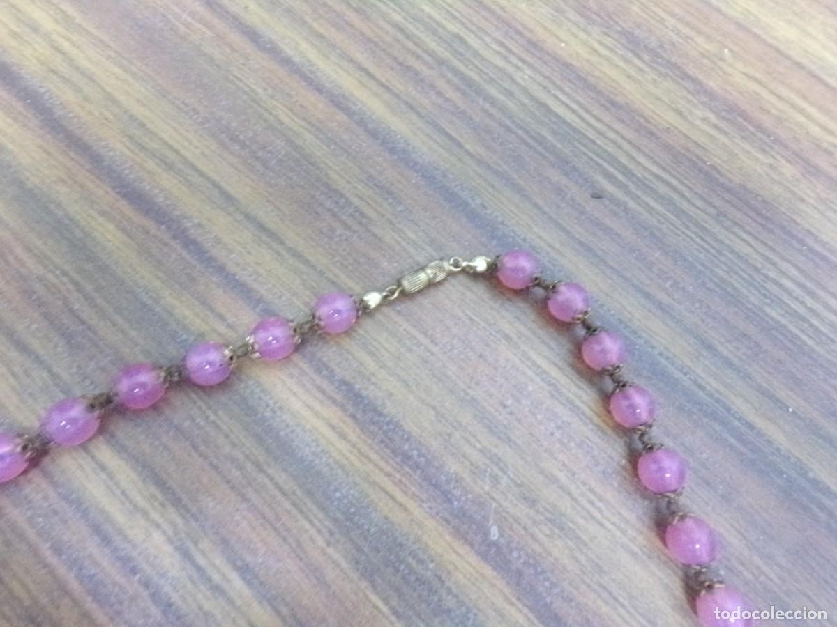 Joyeria: ESTAMOS LIQUIDANDO. Collar antiguo de bolas rosas con cierre - Foto 4