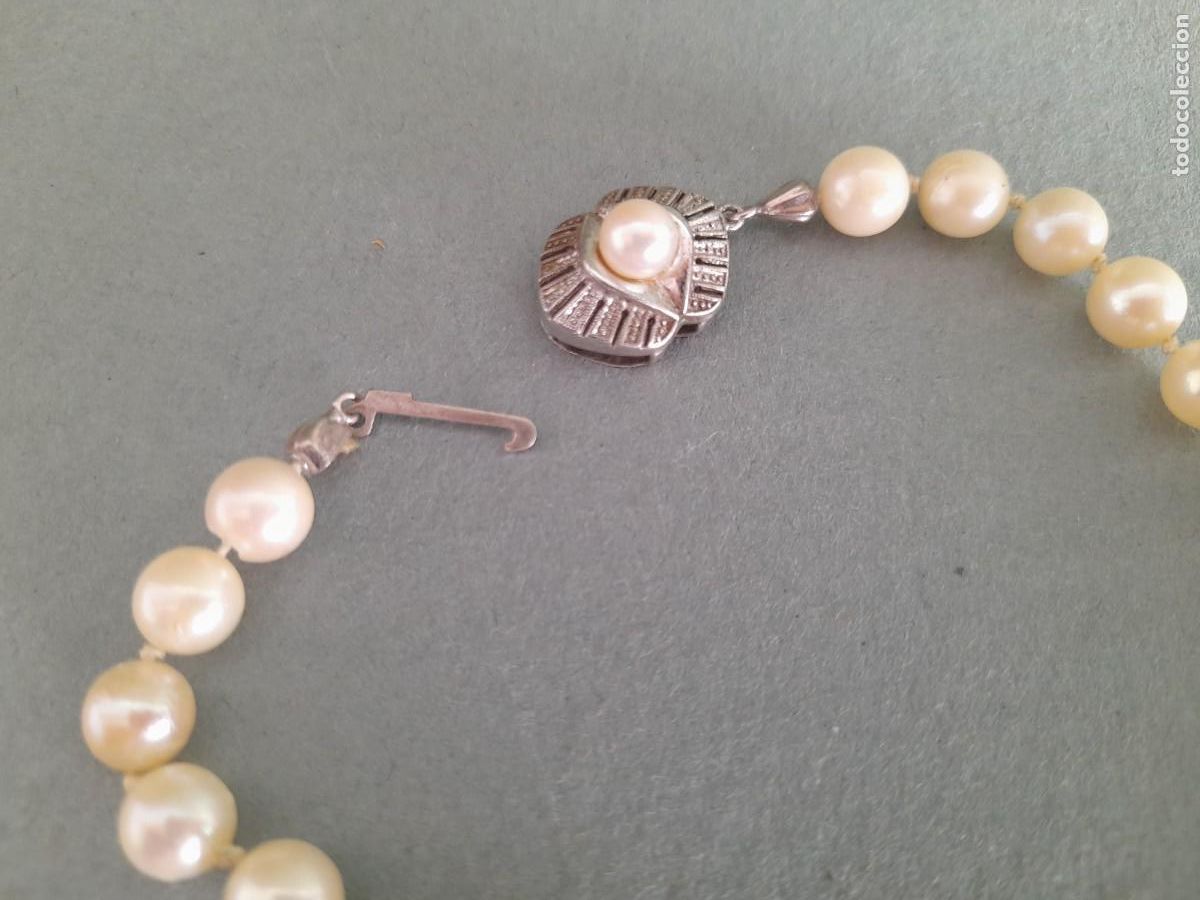 Joyeria: collar de perlas 63cm de punta a punta, con cierre de plata 835, cierre incompleto - Foto 3