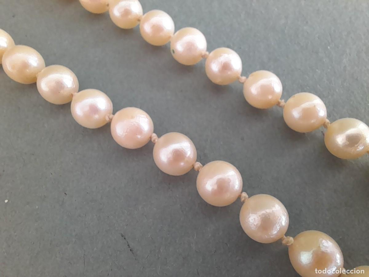 Joyeria: collar de perlas 63cm de punta a punta, con cierre de plata 835, cierre incompleto - Foto 6