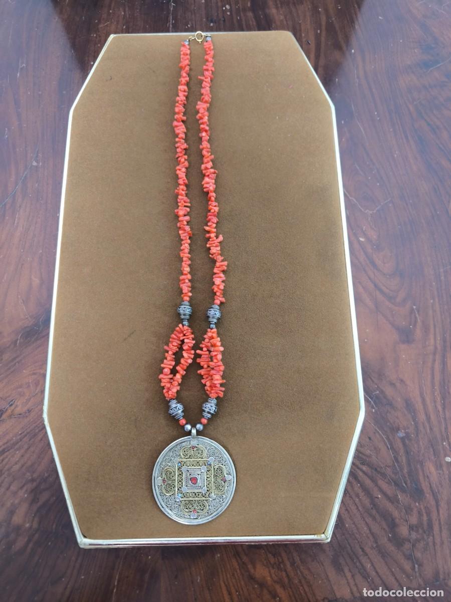 Joyeria: COLLAR TIBETANO EN PLATA , CORAL Y ORO - Foto 1