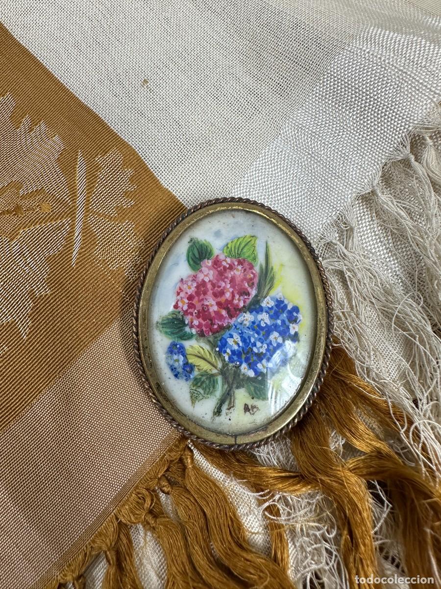 Joyeria: Antiguo broche de porcelana - Foto 1