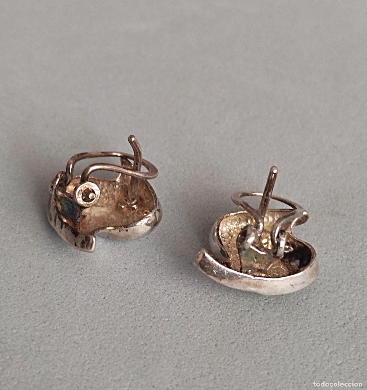Joyeria: Pendientes de plata de ley con circonitas, cierre de omega. - Foto 4