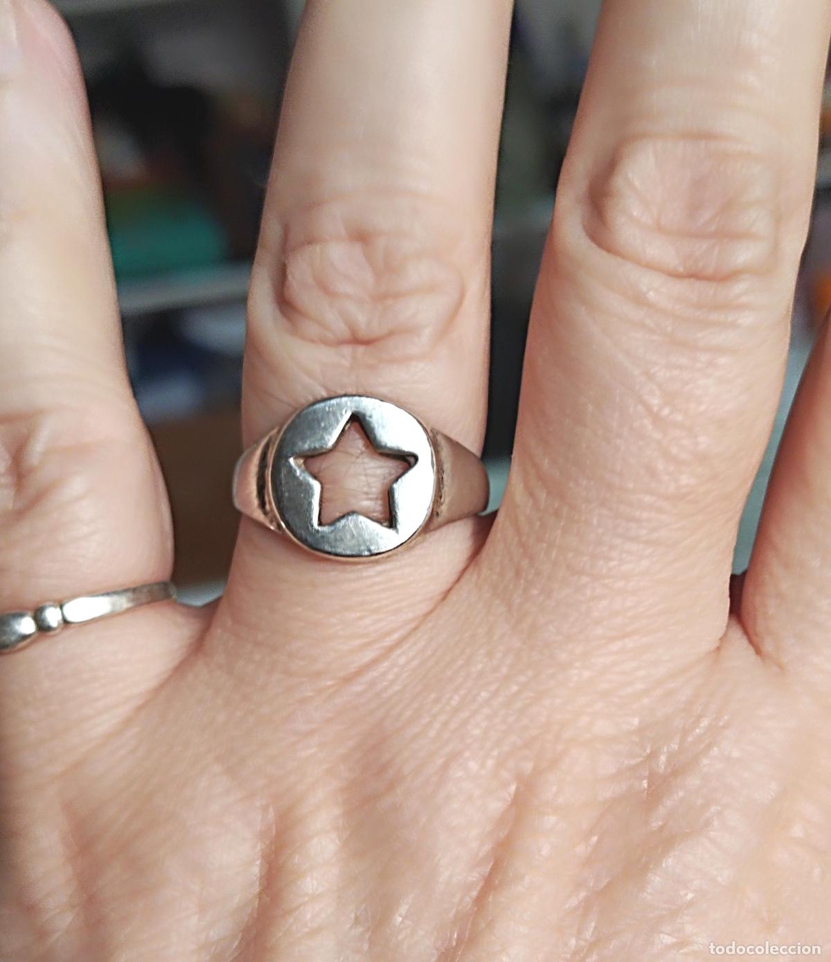 Joyeria: Anillo plata de ley con estrella. - Foto 1