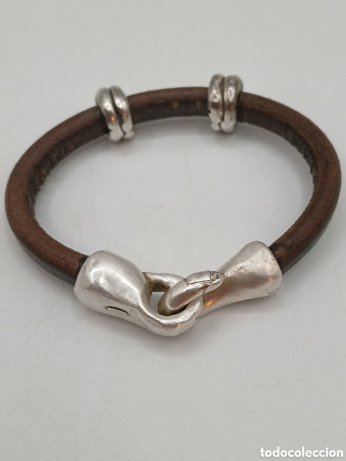 Joyeria: Pulsera plata 925mls y cuero - Foto 2