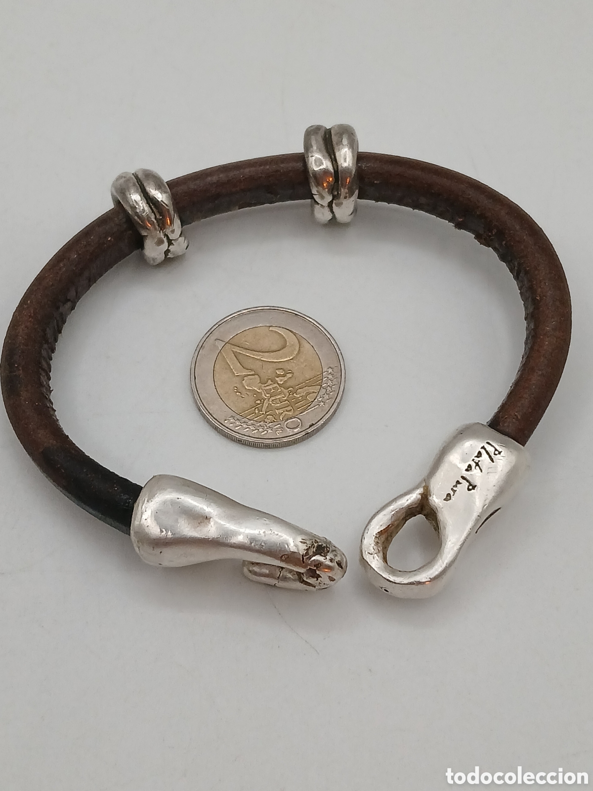 Joyeria: Pulsera plata 925mls y cuero - Foto 3