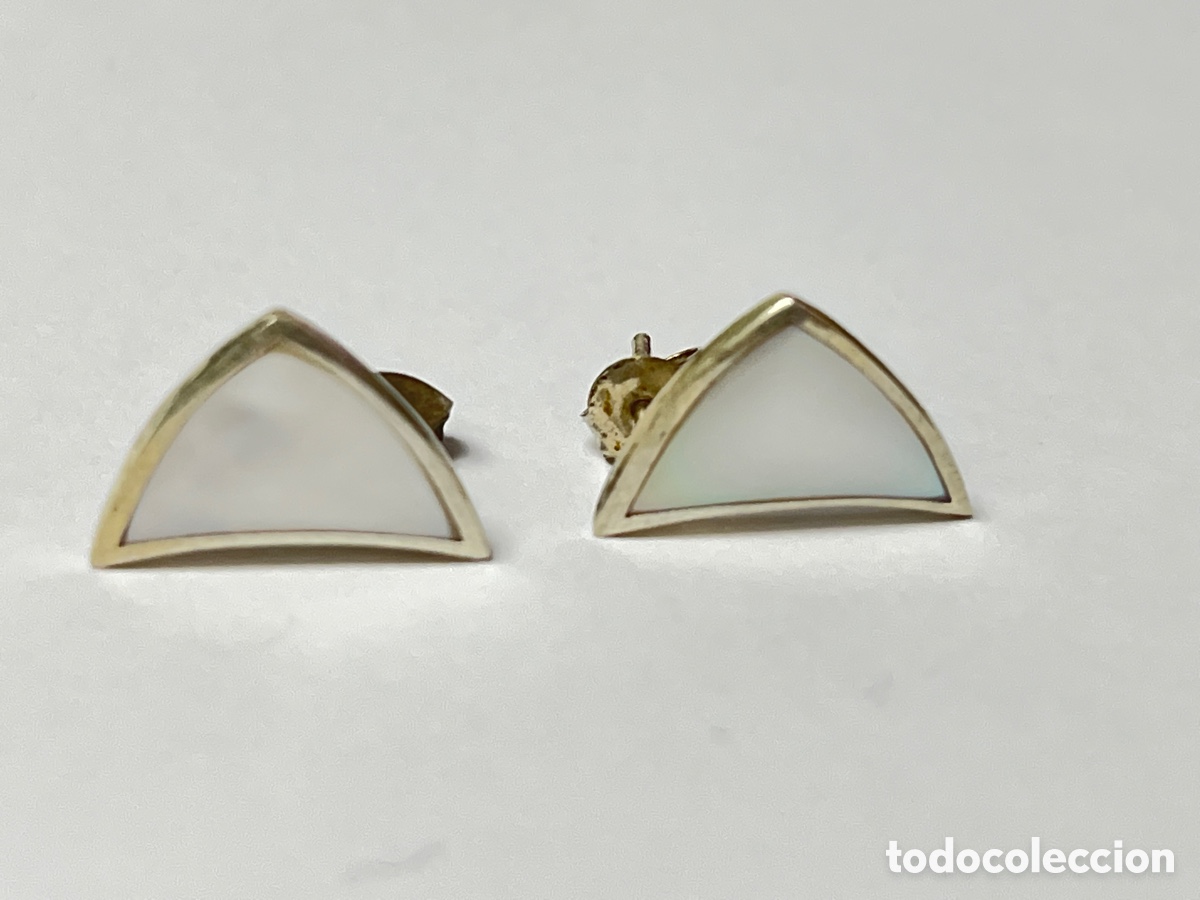 Joyeria: Pendientes de plata y n&aacute;car P307 - Foto 1