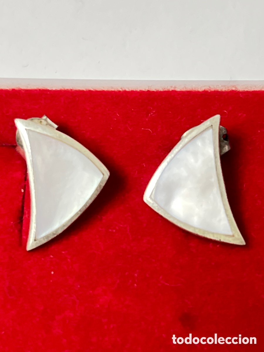 Joyeria: Pendientes de plata y n&aacute;car P307 - Foto 2