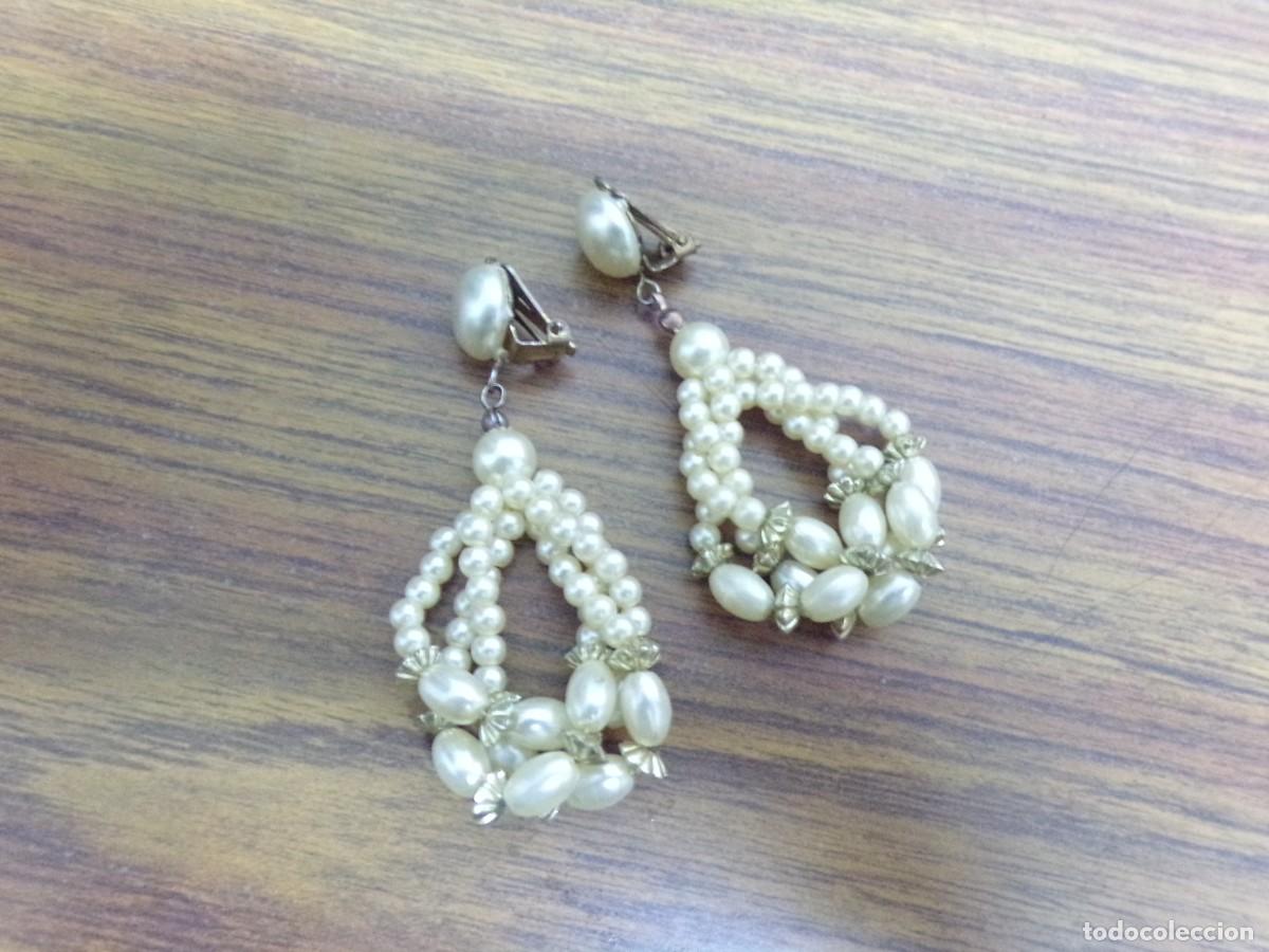 Joyeria: ESTAMOS LIQUIDANDO. Antiguos Pendientes estilo perlas, con cierre de clip - Foto 1