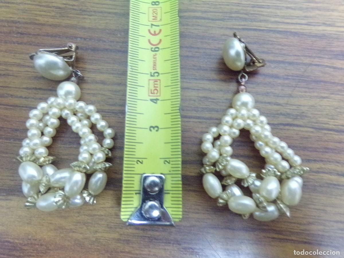 Joyeria: ESTAMOS LIQUIDANDO. Antiguos Pendientes estilo perlas, con cierre de clip - Foto 3