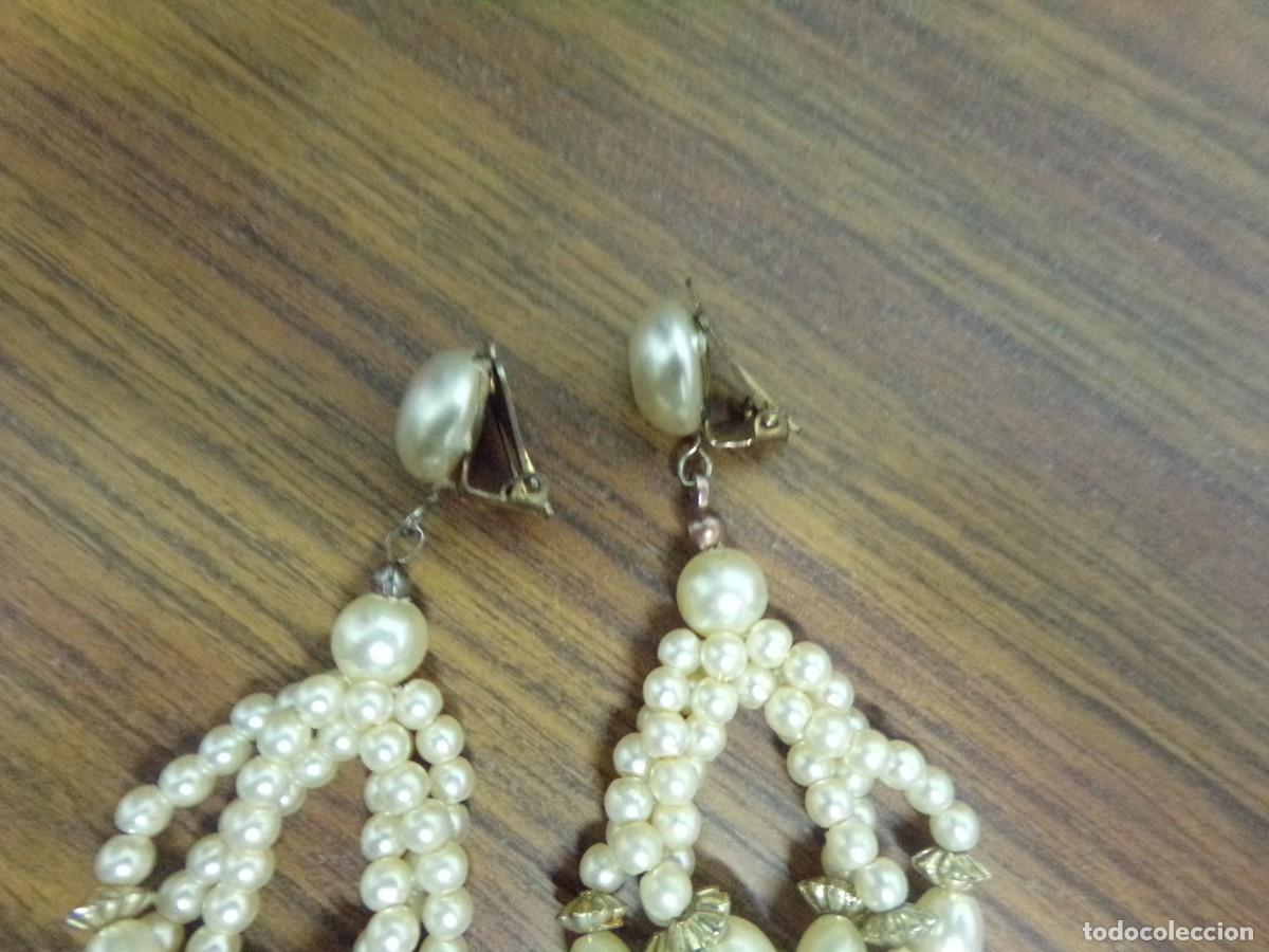 Joyeria: ESTAMOS LIQUIDANDO. Antiguos Pendientes estilo perlas, con cierre de clip - Foto 4