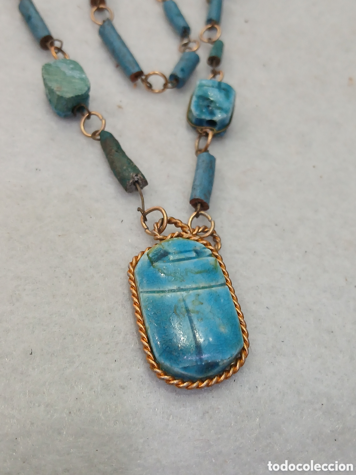 Joyeria: Collar con piedras tipo turquesa. (L0) - Foto 2