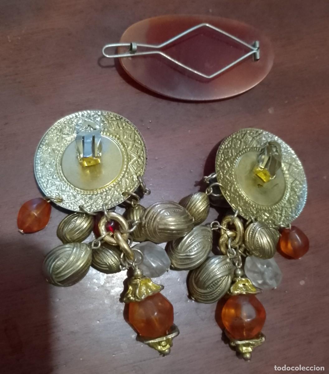 Joyeria: Par de Brincos + gancho de Cabelo Vintage - Foto 2