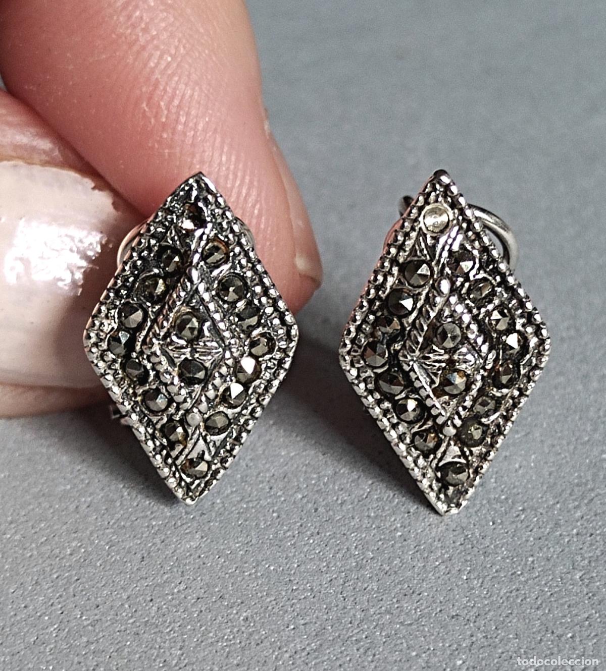 Joyeria: Pendientes de plata de ley, cierre de omega. - Foto 1
