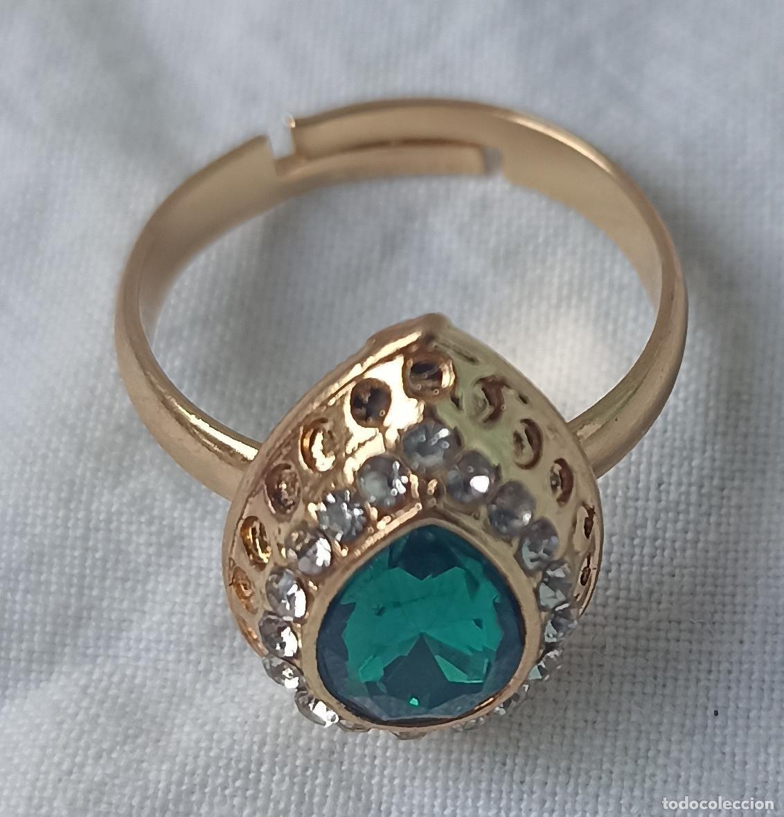 Joyeria: Anillo con circonita verde (joyer&iacute;a) - Foto 1