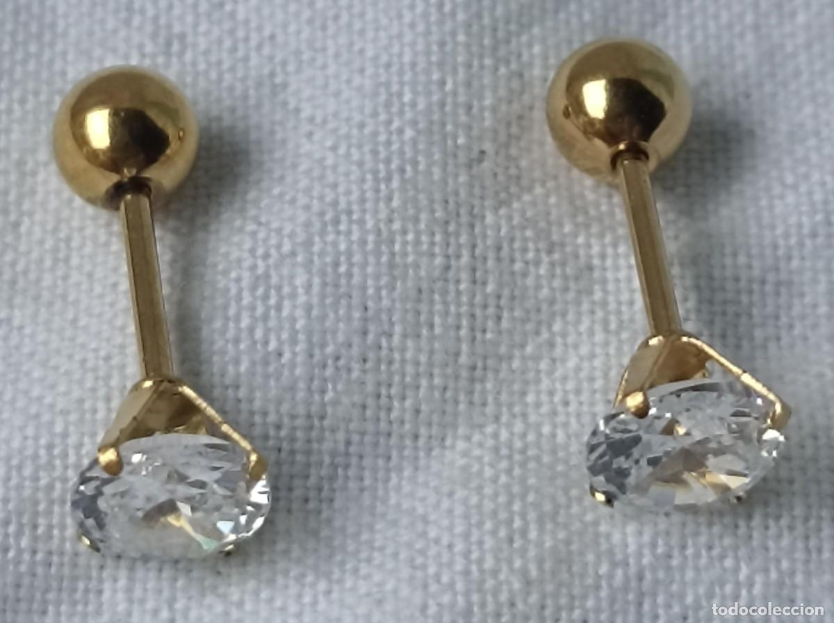Joyeria: Pendientes con circonita central (joyer&iacute;a) - Foto 1