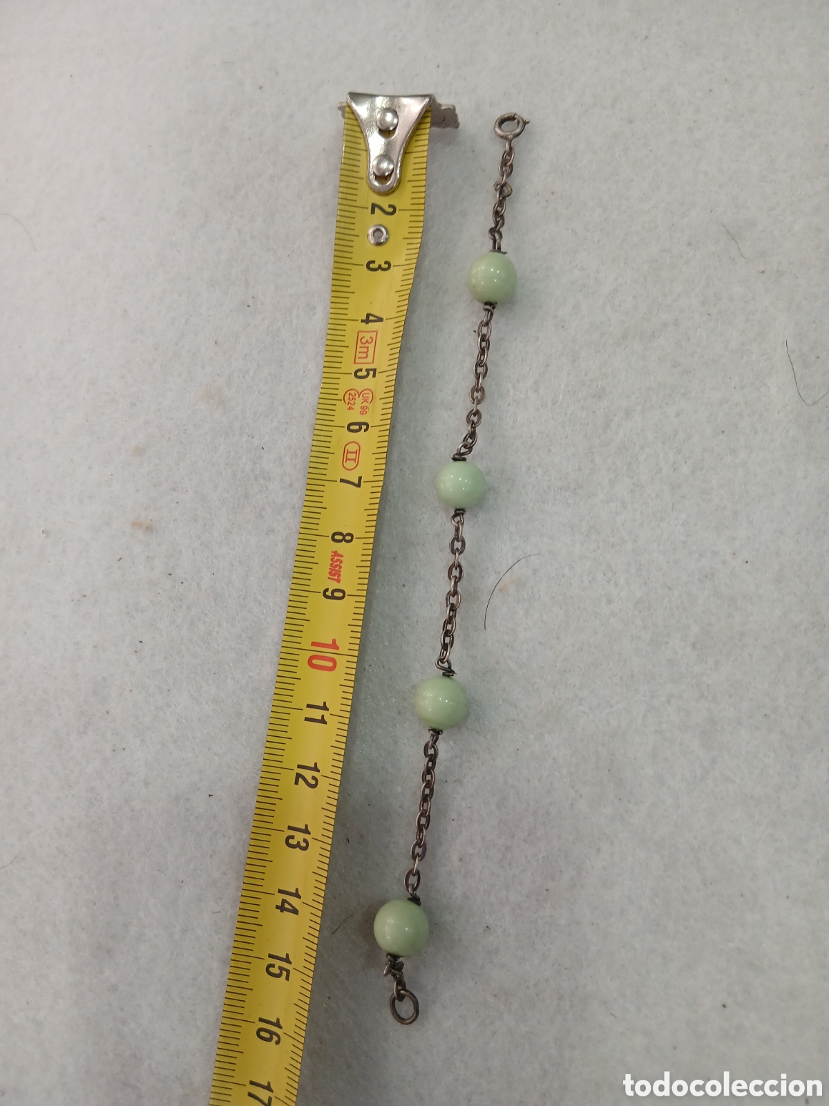 Joyeria: Pulsera plata y piedras verdes. (L102) - Foto 2