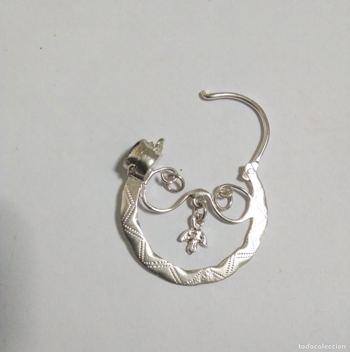 Joyeria: Antiguos pendientes regionales en plata o arracadas - Foto 5