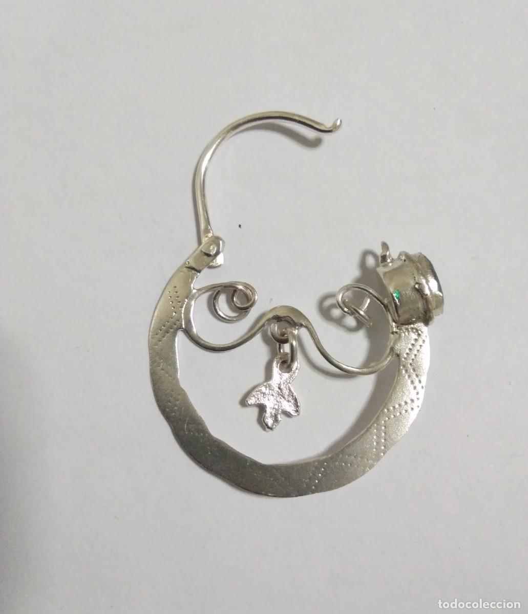 Joyeria: Antiguos pendientes regionales en plata o arracadas - Foto 6