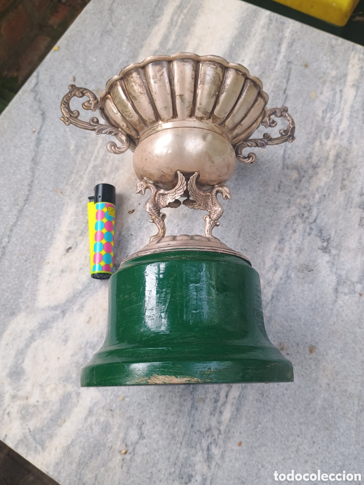 Joyeria: Copa plata punzonada a&ntilde;o 1994 con marcas - Foto 2