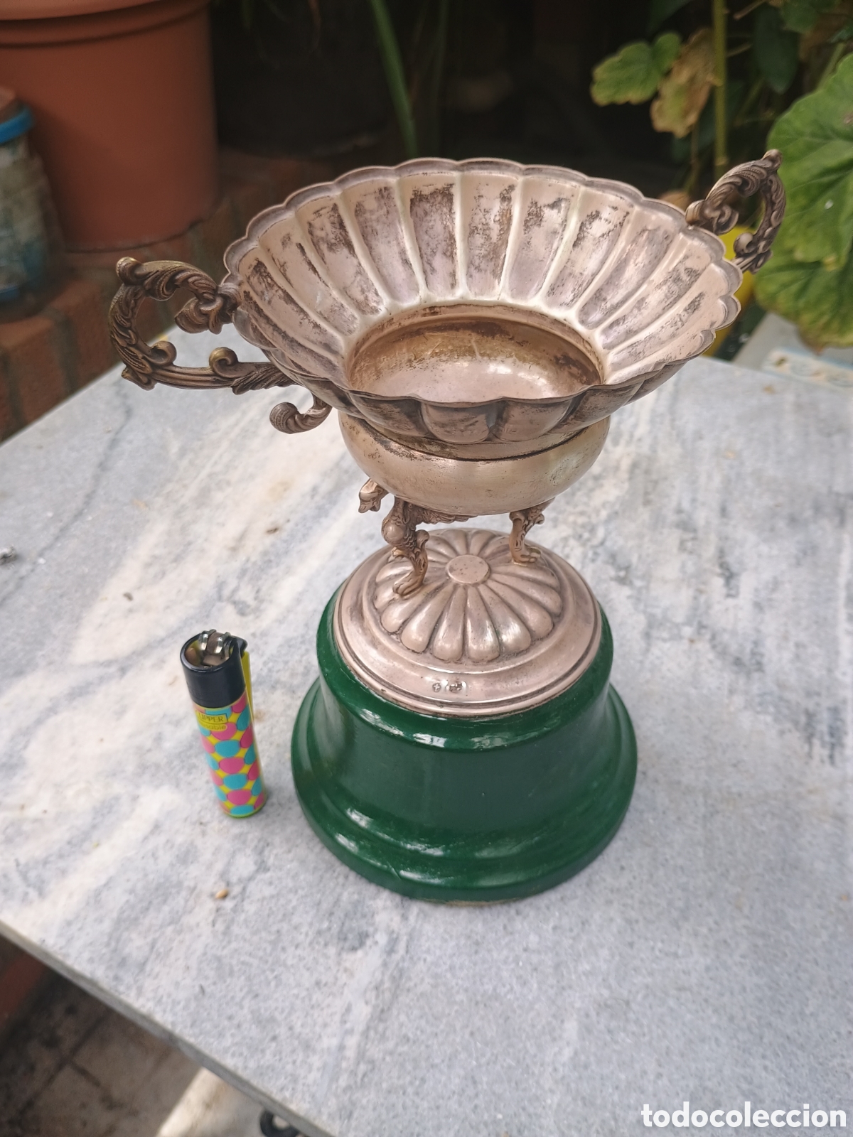 Joyeria: Copa plata punzonada a&ntilde;o 1994 con marcas - Foto 3