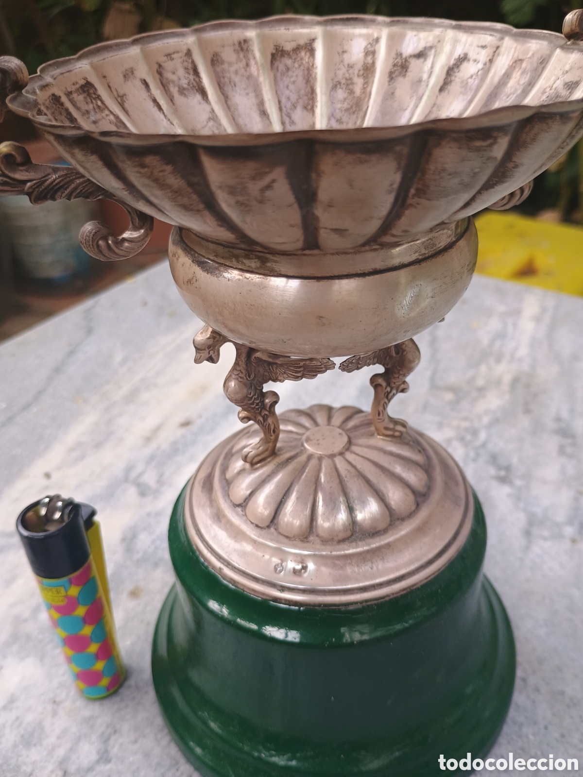 Joyeria: Copa plata punzonada a&ntilde;o 1994 con marcas - Foto 4