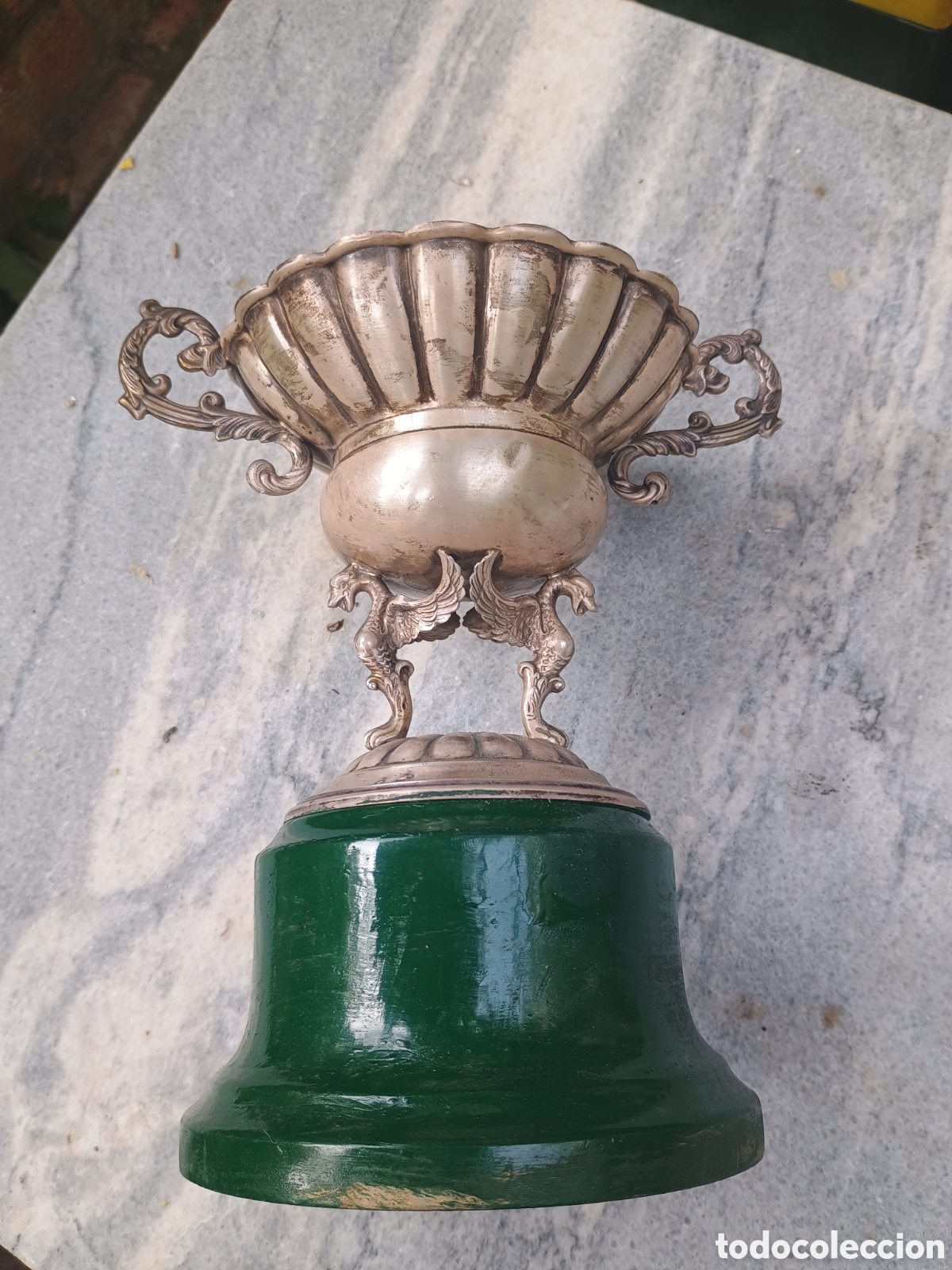 Joyeria: Copa plata punzonada a&ntilde;o 1994 con marcas - Foto 1