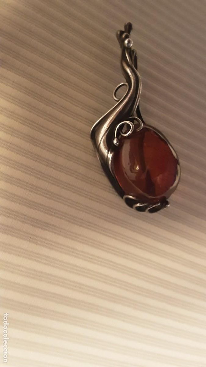 Joyeria: Broche de plata de ambar aut&eacute;ntico de dise&ntilde;o - Foto 4
