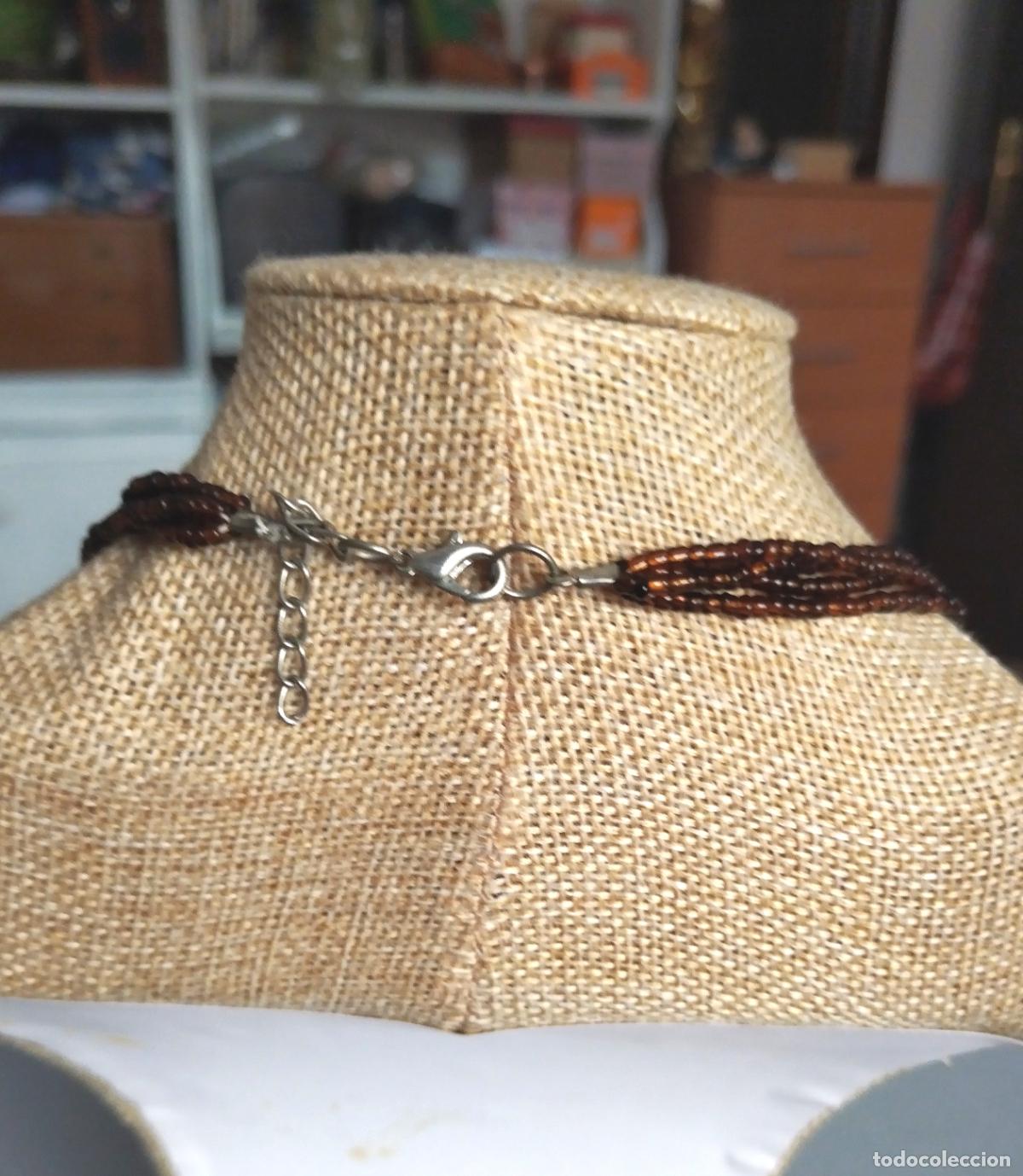 Joyeria: Collar cuentas de cristal , marrones, bisuter&iacute;a. - Foto 2