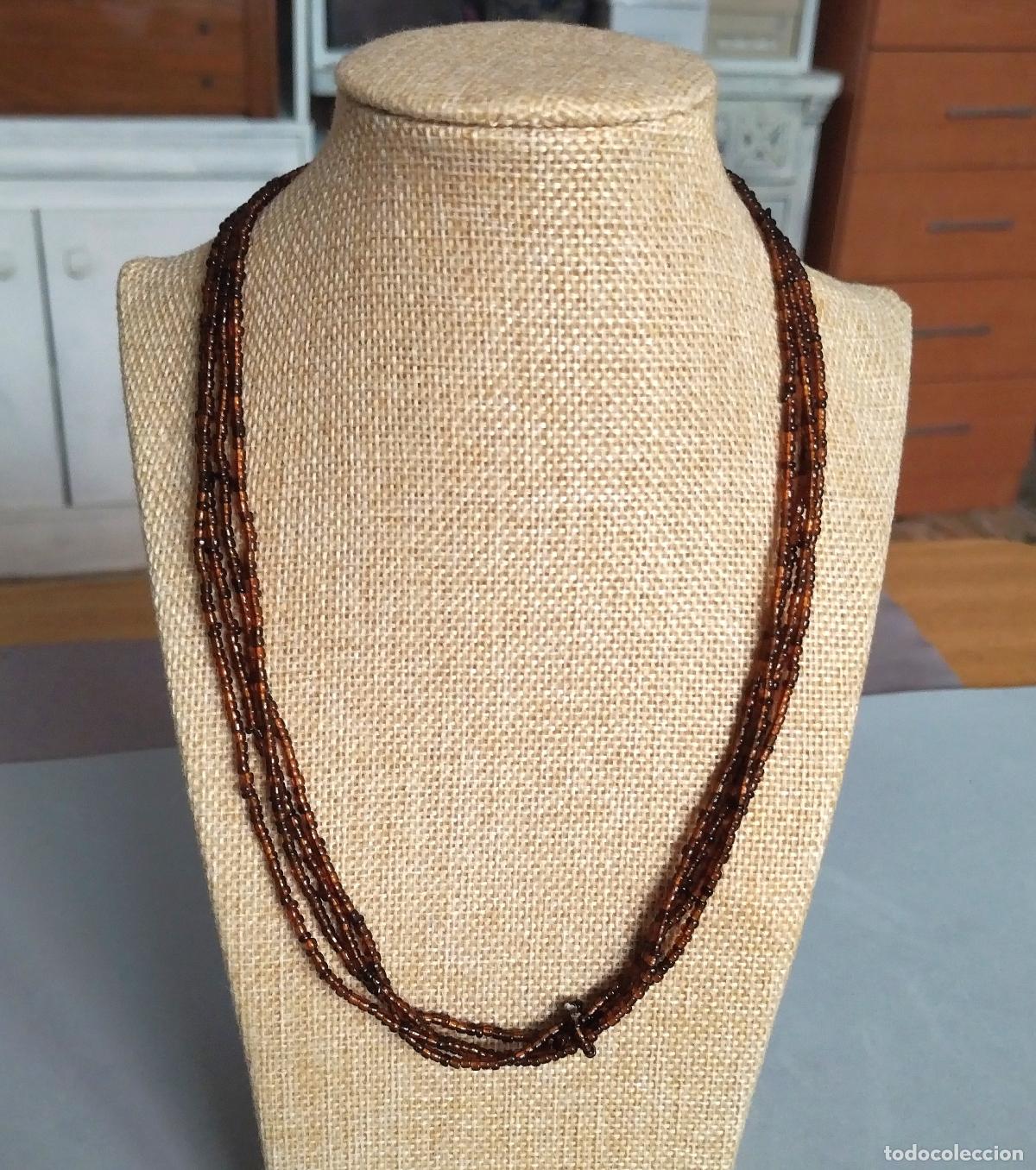Joyeria: Collar cuentas de cristal , marrones, bisuter&iacute;a. - Foto 1