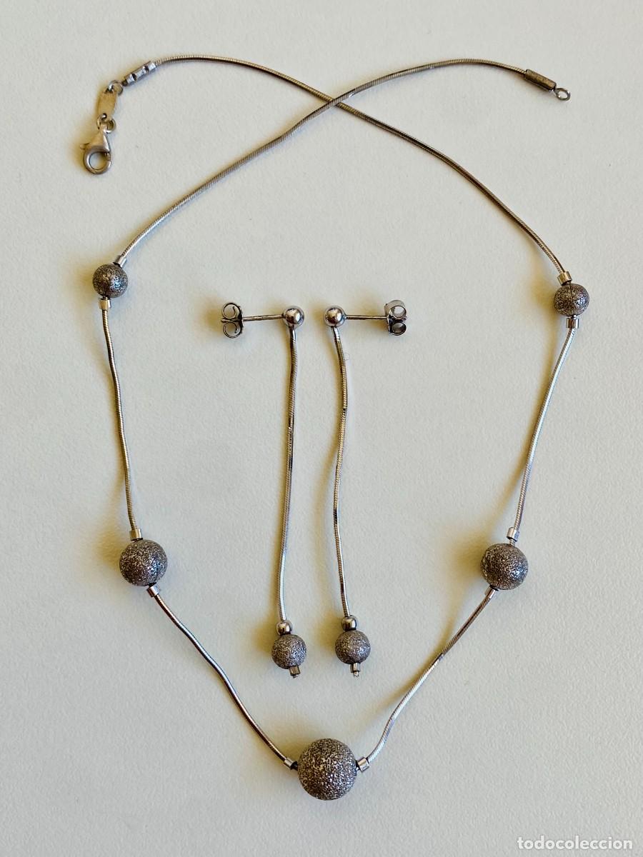 Joyeria: Pendientes y collar de plata 925 - Foto 1