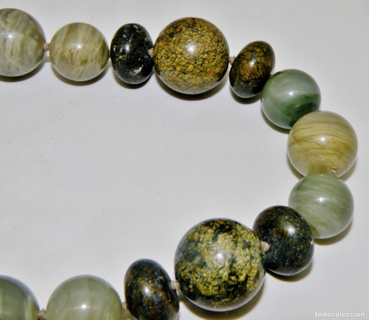 Joyeria: ANTIGUO COLLAR DE JADE Y JASPE MULTICOLOR - Foto 4