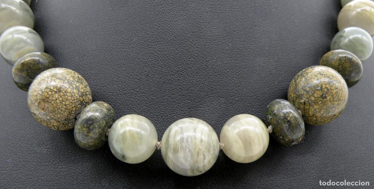 Joyeria: ANTIGUO COLLAR DE JADE Y JASPE MULTICOLOR - Foto 5