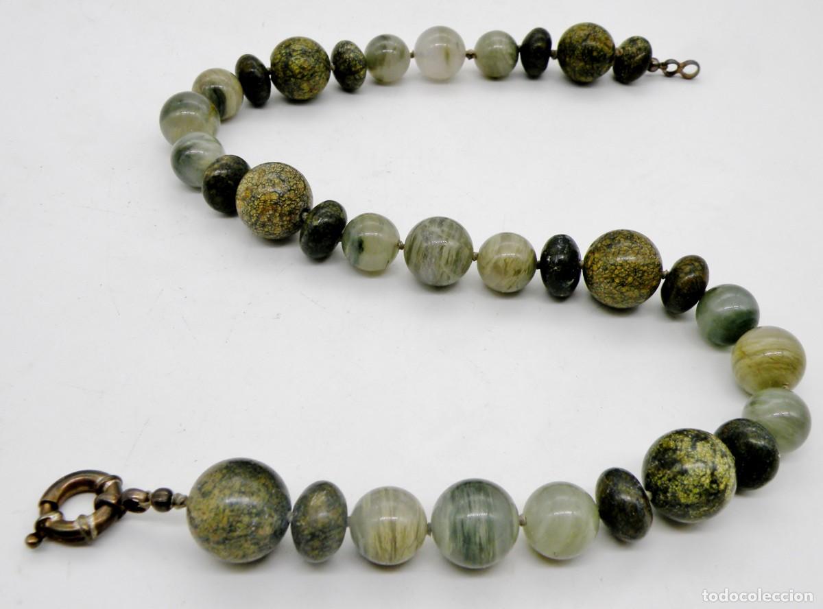 Joyeria: ANTIGUO COLLAR DE JADE Y JASPE MULTICOLOR - Foto 6