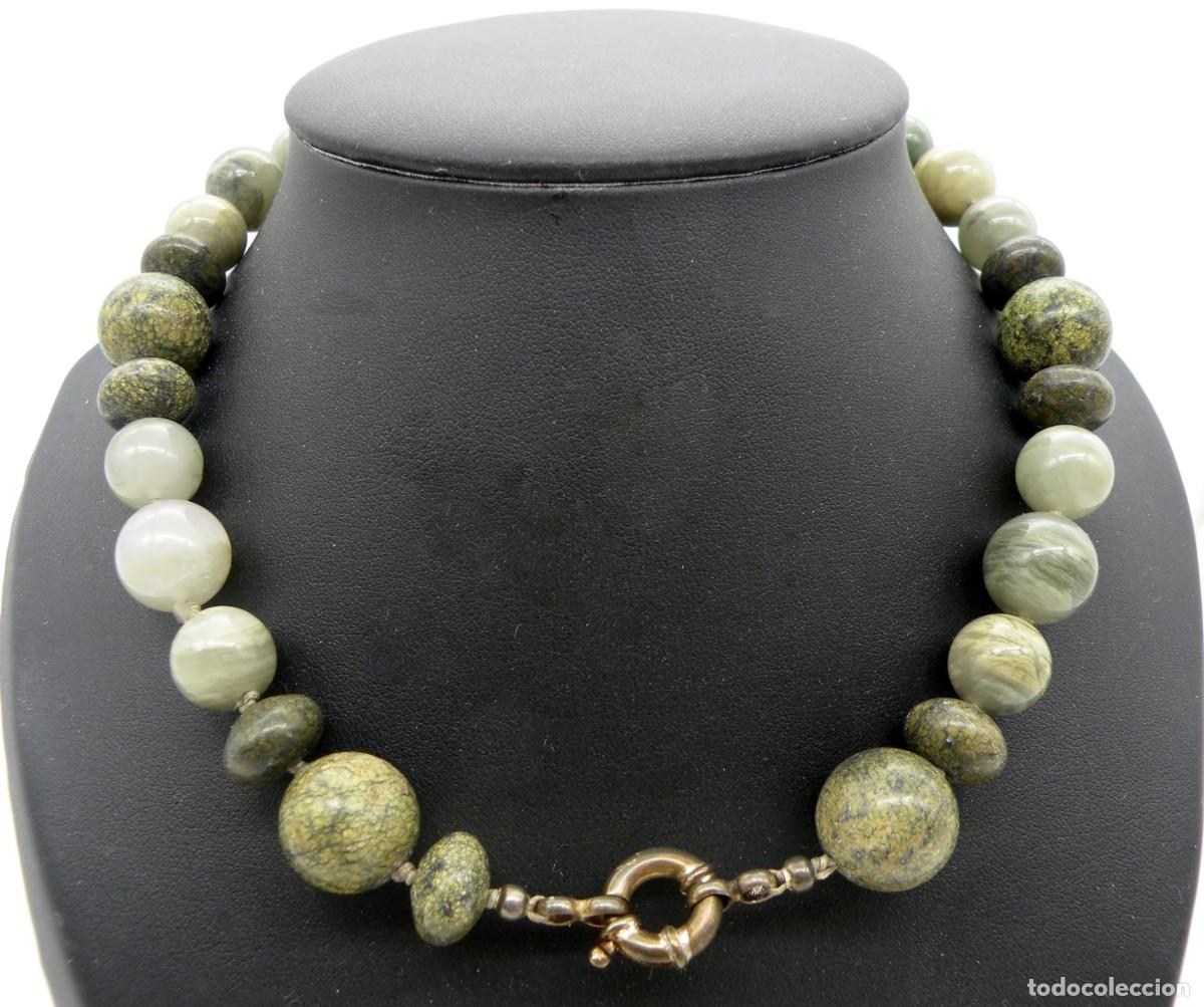 Joyeria: ANTIGUO COLLAR DE JADE Y JASPE MULTICOLOR - Foto 7