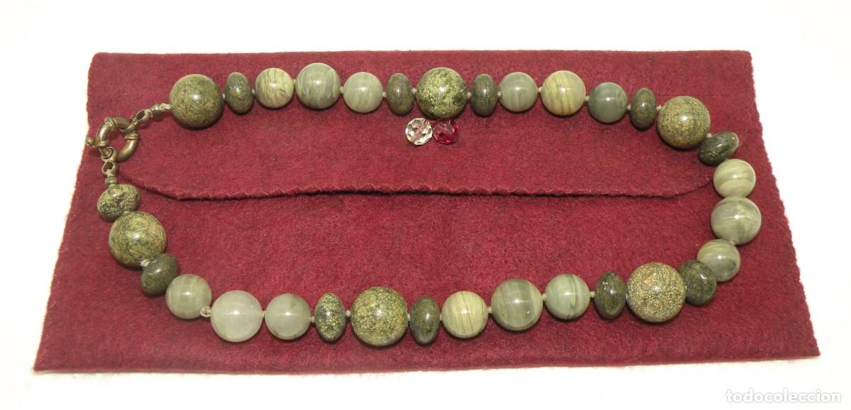 Joyeria: ANTIGUO COLLAR DE JADE Y JASPE MULTICOLOR - Foto 10