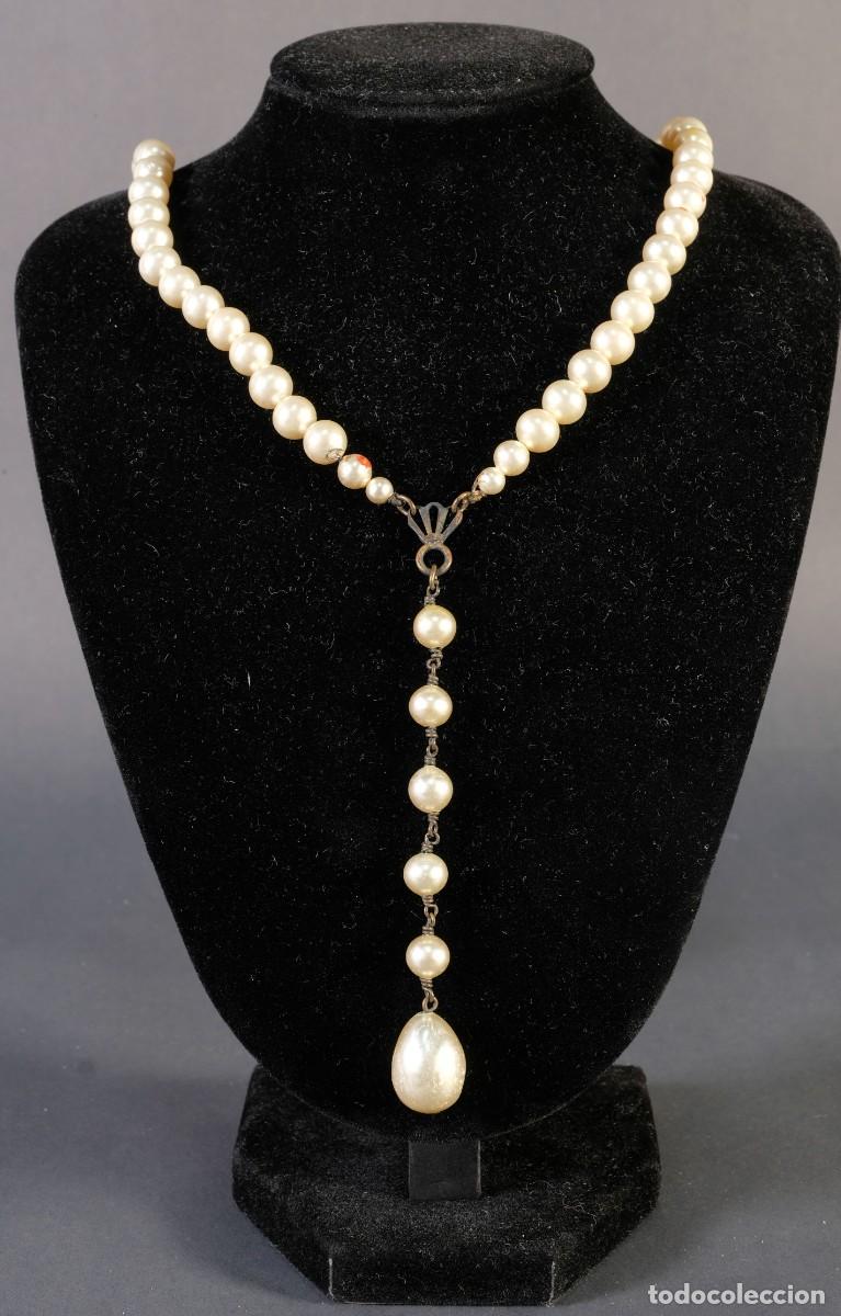 Joyeria: Collar con cuentas s&iacute;mil perlas y metal - Foto 1