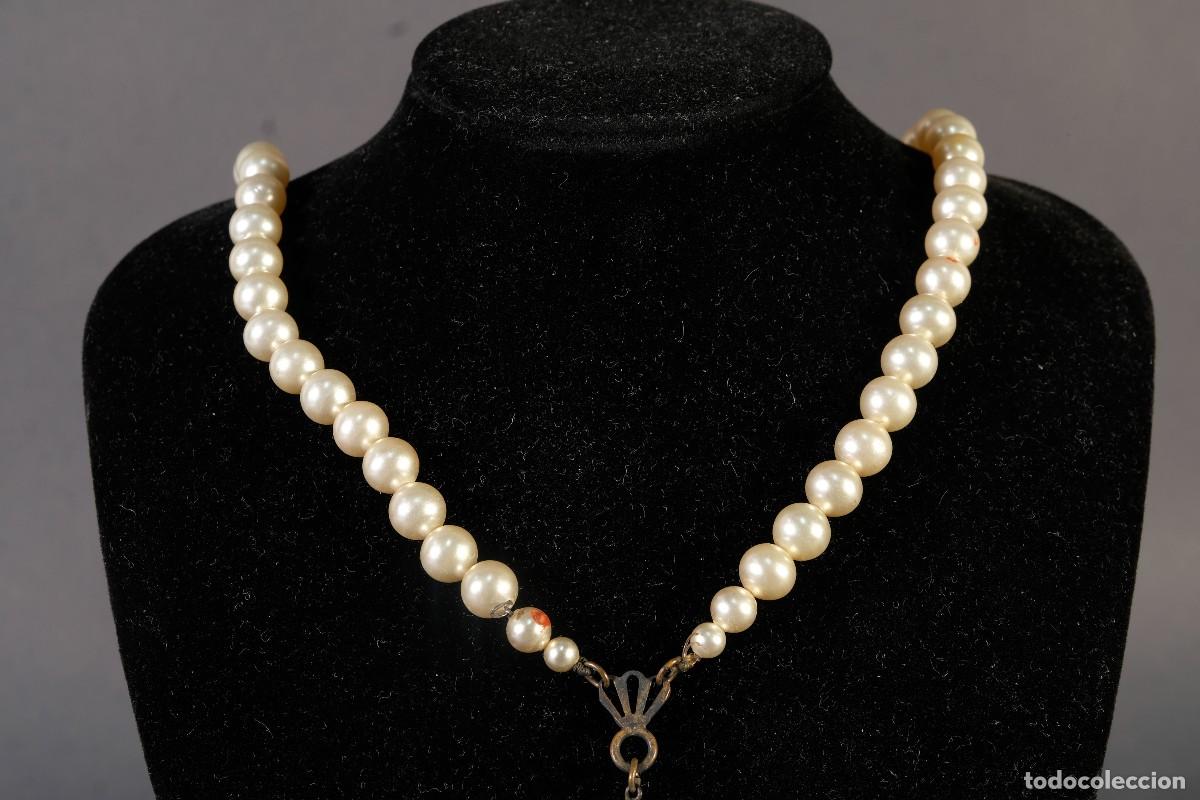 Joyeria: Collar con cuentas s&iacute;mil perlas y metal - Foto 3