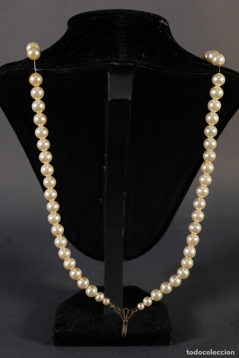 Joyeria: Collar con cuentas s&iacute;mil perlas y metal - Foto 4