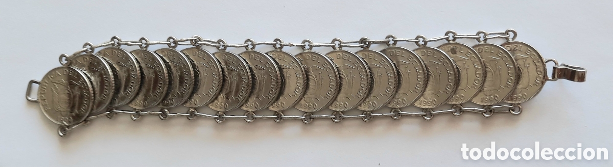 Joyeria: Pulsera 17 monedas Ecuador un Sucre - Foto 1