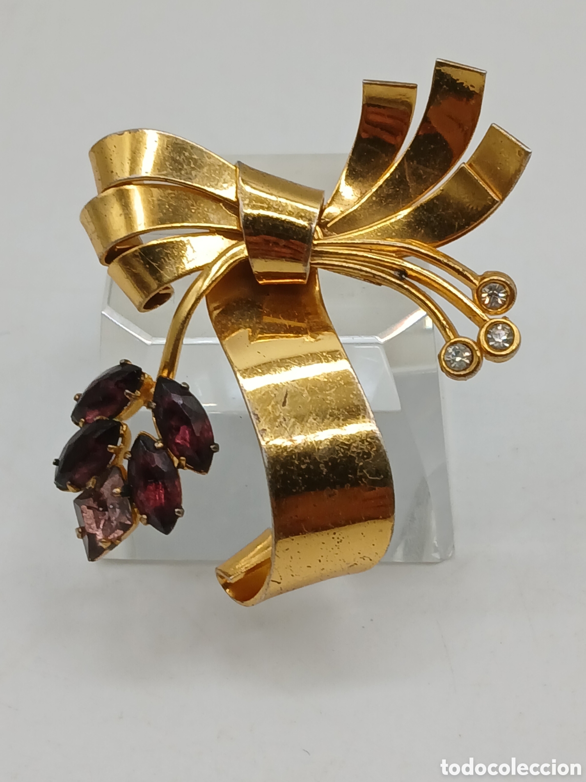 Joyeria: Broche plata dorada 925mls y pedrer&iacute;a - Foto 1