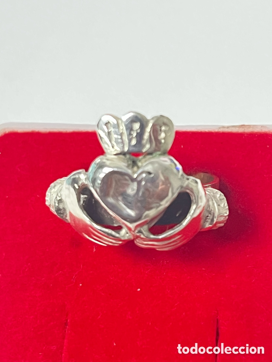 Joyeria: Anillo de plata coraz&oacute;n de Mar&iacute;a y brazo lat&oacute;n S311 - Foto 1