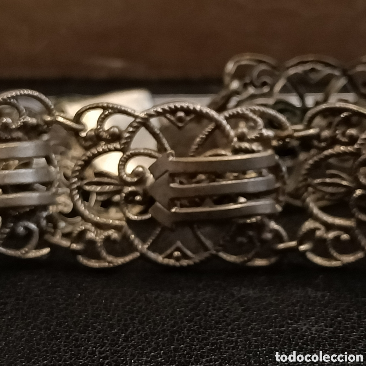 Joyeria: Pulsera de plata antigua de filigrana. - Foto 3